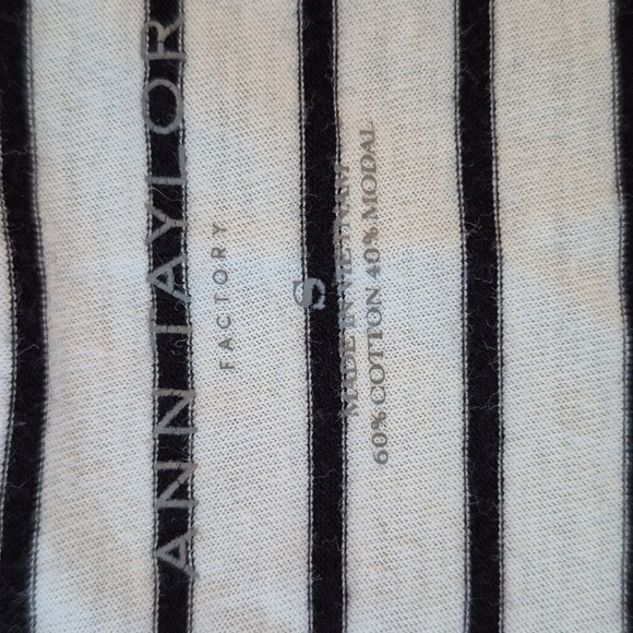 Ann Taylor Striped Long-sleeved Top - Picture 5 of 6